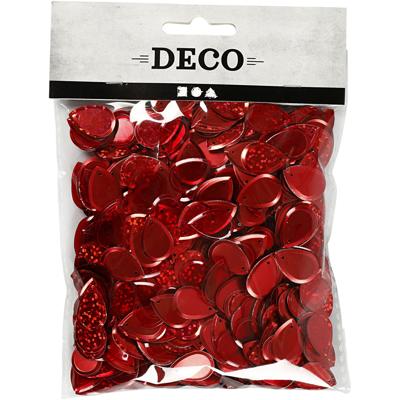 Creativ Company Pailletten, druppel, afm 14x19 mm, rood, 50 gr/ 1 doos - thumbnail