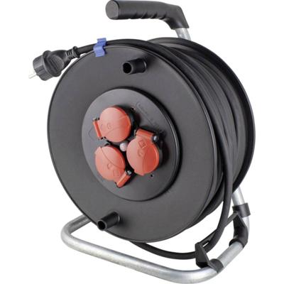 Schwabe kabelhaspel rubber met thermische beveiliging 50 meter 10135