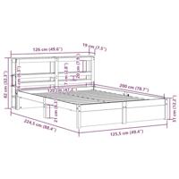 Bedframe met hoofdbord massief grenenhout 120x200 cm - thumbnail