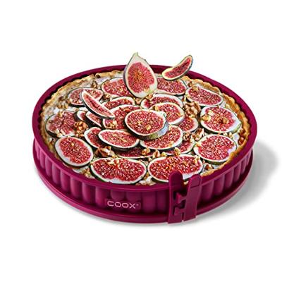 Coox Siliconen quichevorm met glazen bodem (Rood) Coox Siliconen quichevorm met glazen bodem (Rood)