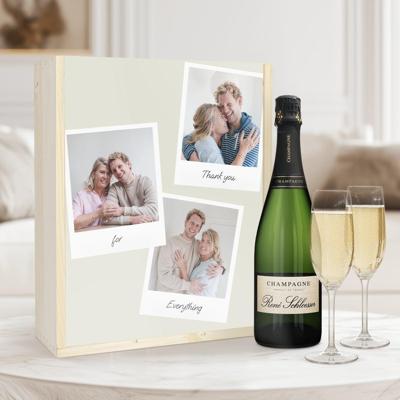 Champagnepakket met glazen - René Schloesser (750ml) - Bedrukte deksel