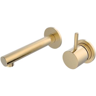 Wiesbaden Style Wastafelkraan - Inbouw - Geborsteld Messing