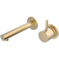 Wiesbaden Style Wastafelkraan - Inbouw - Geborsteld Messing - thumbnail