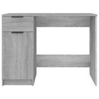 Bureau 100x50x75 cm bewerkt hout grijs sonoma eikenkleurig - thumbnail