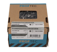 Proftec Tuinhoutschroef Rvs-410 Lk +Snijpunt Torx TX20 4.0X40/24 | 200 stuks - 5207.31.25601 - thumbnail