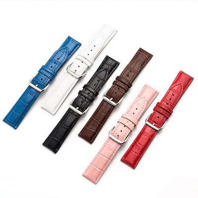 By Qubix - Compatible met Garmin Lily 2 - Crocodile leren bandje - Rood - Compatible Garmin bandje
