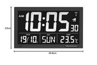 Radiografische klok met temperatuur XL - thumbnail