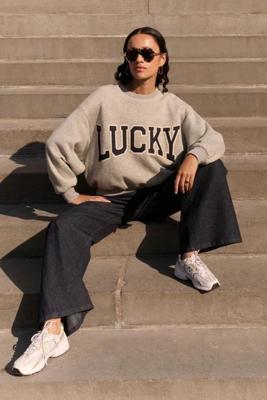 By-Bar bibi patchwork sweater | grey melee