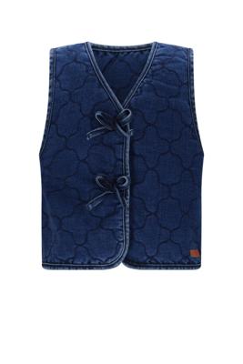 NoNo winter denim stepped gilet meisjes - blauw - Kaby