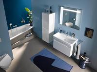 Badkamerkast Duravit No.1 Halfhoge Kast Met 1 Deur Delen 40x132x36cm Rechts Wit - thumbnail