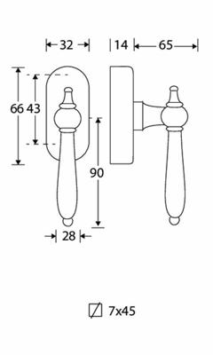 Artitec Mi Satori Draaikiepgarnituur Barock/Elegant messing antiek