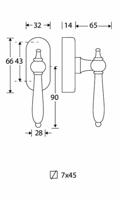 Artitec Mi Satori Draaikiepgarnituur Barock/Elegant messing antiek - thumbnail