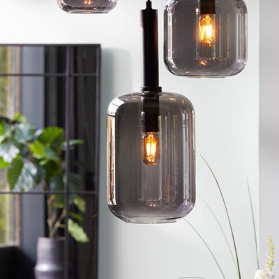 Light & Living Smoke glazen hanglampLekar Ø 22cm - 1x E27 - 2946065
