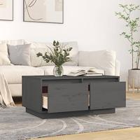 Salontafel 80x50x35 cm massief grenenhout grijs - thumbnail
