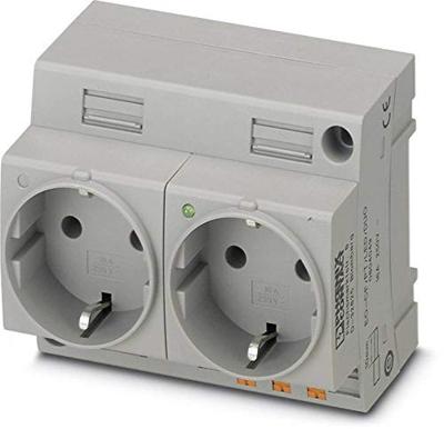 Contactdoos voor schakelkast Phoenix Contact EO-CF/PT/LED/DUO Grijs (l x b) 60 mm x 90 mm