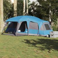 Familietent met verandakoepel 9-persoons waterdicht blauw - thumbnail