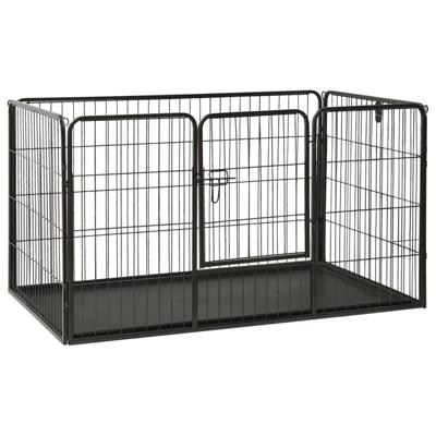 vidaXL Puppyren 123x77,5x74,5 cm staal