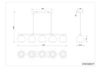 Trio Design hanglamp Sheldon zwart met smoke glas R31305017 - thumbnail