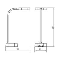 Philips LED Rock DSK211 PT 8719514443815 Tafellamp met accu LED 5 W Wit - thumbnail
