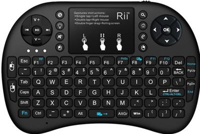 Rii i8+ Mini toetsenbord Draadloos Zwart