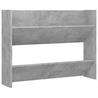 VidaXL Wandschoenenkast 80x18x60 cm bewerkt hout betongrijs - thumbnail