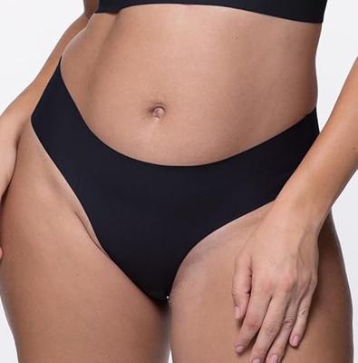 Naadloze slip Airlite Eco - Hipster Classic - Invisible dames onderbroek - Beige - zwart - XL | Dames slip - Onderbroek - Ondergoed - XL - - XL -