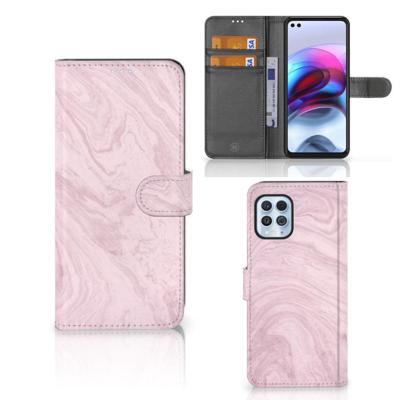 Motorola Moto G100 | Bookcase | Marble Pink - Origineel Cadeau Vriendin
