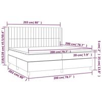 Boxspring met matras fluweel roze 200x200 cm - thumbnail