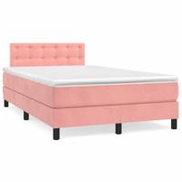 Boxspring met matras fluweel roze 120x190 cm - thumbnail