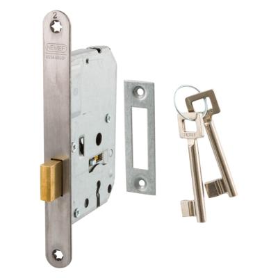 Nemef_YALE 1256 Kastslot | DM50mm | klaviersleutel | voorplaat RVS 20x174mm afgerond | messing nachtschoot | 2 sleutels | DR 1+2+3+4 - 9125617535