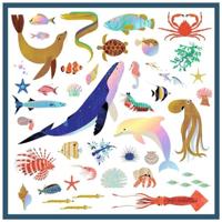 Stickers oceanen - DJECO blauw - thumbnail