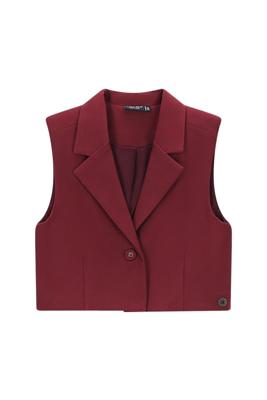 Like Flo winter gilet meisjes - rood - Demi