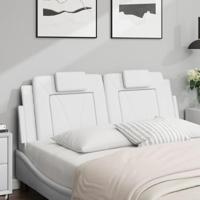 Hoofdbordkussen 140 cm kunstleer wit - thumbnail