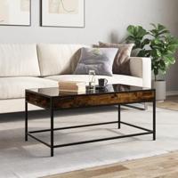 Salontafel met Infinity LED 90x50x41 cm gerookt eikenkleurig - thumbnail