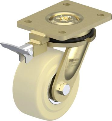 Blickle LS-GSPO 125K-RI4 Zwenkwiel met rem Wieldiameter: 125 mm Draagvermogen (max.): 1750 kg 1 stuk(s)