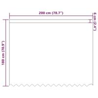 VidaXL Kantgordijn met gordijnen bloemen wit 180 x 200 cm polyester - thumbnail
