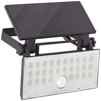 Brilliant Luton G40421/06 Wandlamp op zonne-energie met bewegingsmelder LED 6 W Zwart