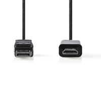 DisplayPort - HDMI-kabel | DisplayPort male - HDMI-connector | 3,0 m | Zwart - thumbnail