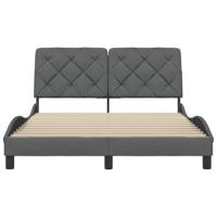 Bedframe zonder matras stof donkergrijs 140x190 cm - thumbnail