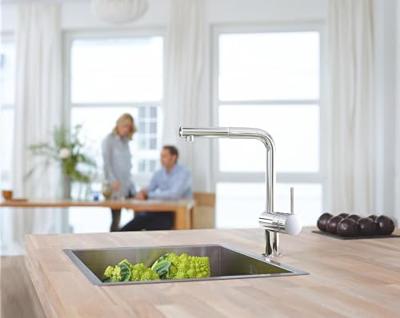 GROHE Eéngreeps spoelbakmengkraan met uittrekbare spray Minta 32168000