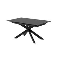 Kave Home Uitschuifbare Eettafel 'Atminda' 160-210 x 90cm, kleur zwart glas - thumbnail