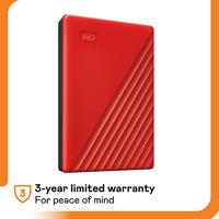 WD My Passport 4 TB Externe harde schijf (2,5 inch) USB-A 3.2 Gen 1 Rood WDBPKJ0040BRD-WESN - thumbnail