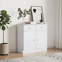 Dressoir ALTA 77x35x73 cm massief grenenhout wit - thumbnail