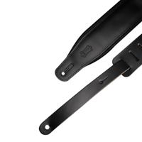 Levys Leathers M26PD-BLK gevoerde lederen gitaarband - zwart - thumbnail