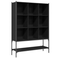 Boekenkast 102x30x141,5 cm bewerkt hout zwart - thumbnail