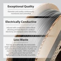 Proto-Pasta CDP12805 Protoplant Conductive PLA Filament PLA kunststof 2.85 mm 500 g Zwart 1 stuk(s) - thumbnail