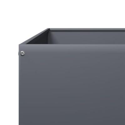 VidaXL Plantenbak verhoogd 100x100x33,5 cm staal antracietkleurig VidaXL Plantenbak verhoogd 100x100x33,5 cm staal antracietkleurig