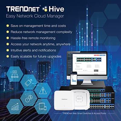 TRENDnet TEW-921DAP Access Point , AX1800 Draadloos Dual Band PoE+