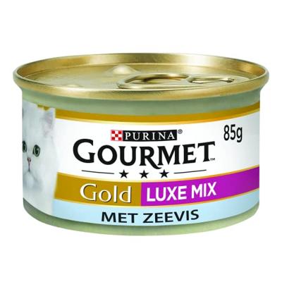 GOURMET GOLD LUXE MIX ZEEVIS IN SAUS MET SPINAZIE 85 GR - thumbnail