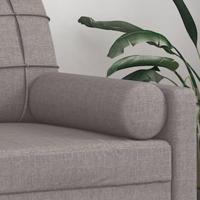 Sierkussens 2 st 15x50 cm stof taupe - thumbnail